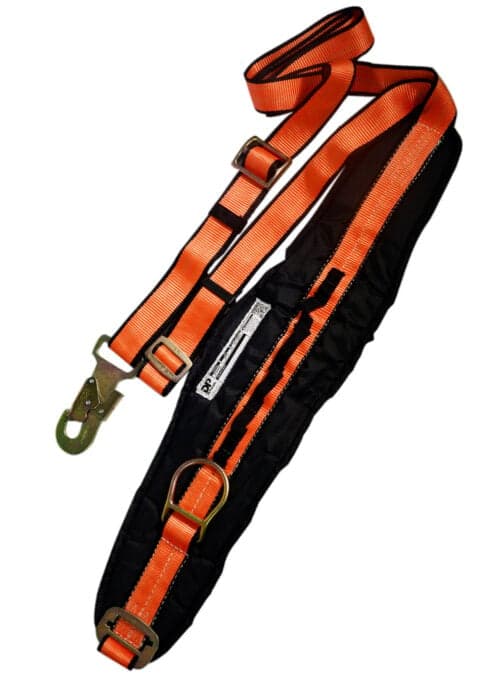 Cinturón liniero con refuerzo lumbar y cola de amarre regulable incorporada. (imagen 2 de 3)