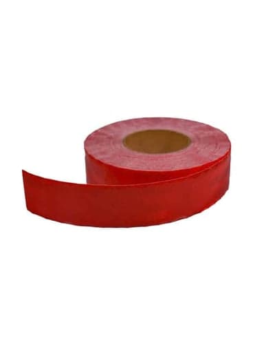 Cinta Reflectiva Roja 7,5cm Ancho Reglamentaria x Mtro.